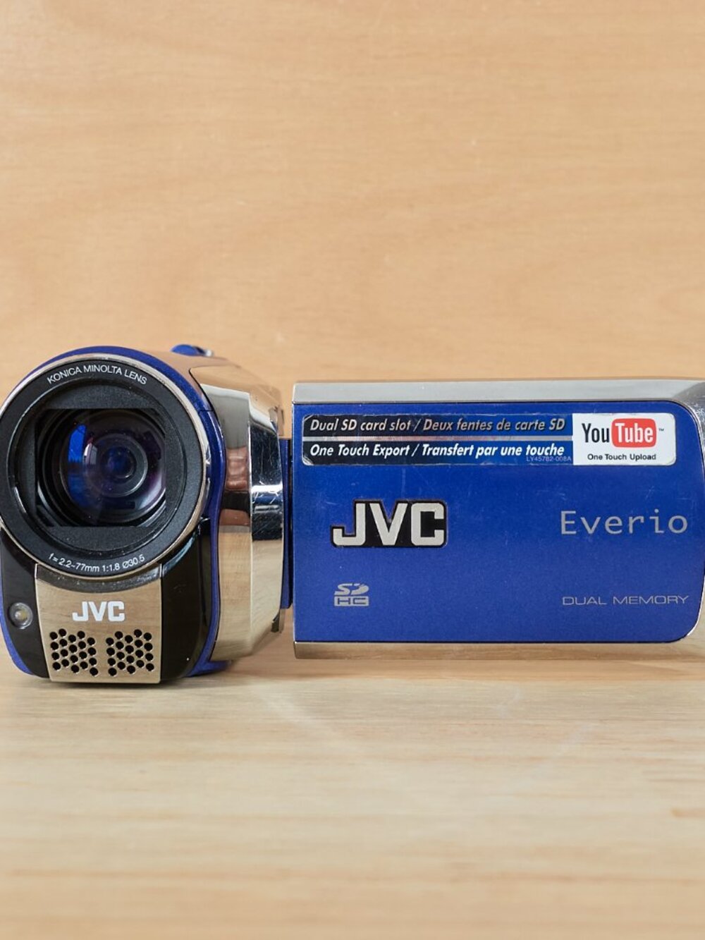 JVC Everio GZ-MS120 Blue Digital Camcorder Dual SD Card Slots Tested